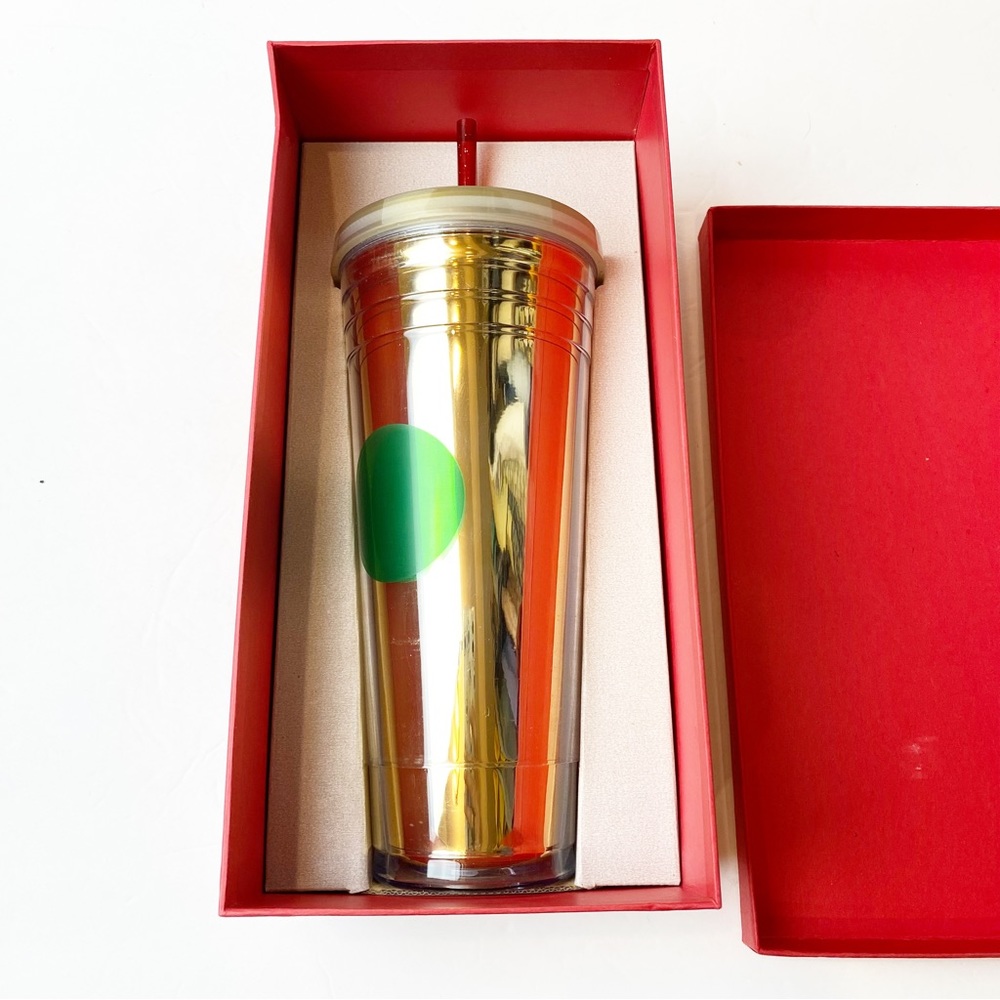 Starbucks | Limited Edition Gold Tumbler with Straw NEW
